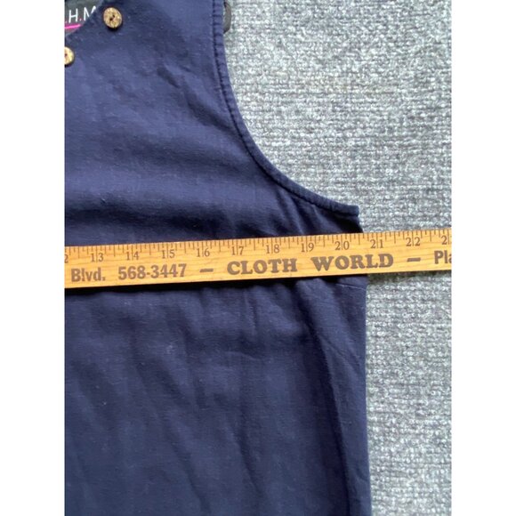 M.H.M Melissa Harper Dress Womens 10 Green Navy 2 pc Maxi Jacket Set Linen blend - Picture 16 of 16